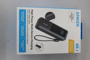 Anker Zolo A1695H11 Ārējais akumulators 25000 mAh pelēks ar iebūvētu USB-C kabeli un izvelkamu kabeli