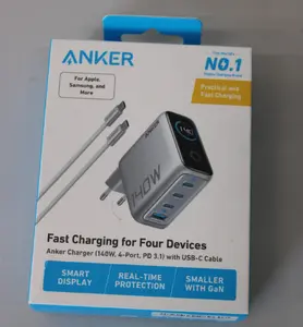 Anker B2697G41 Charger 4-Port with USB-C Cable 140W