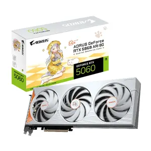 GIGABYTE AORUS RTX 5060 ARI 8G grafiskā karte ar 8GB GDDR6 atmiņu un uzlabotu dzesēšanas sistēmu