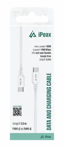 Кабель ER TPU USB-C / USB-C 1М USB 2.0 Белый