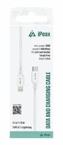 Кабель ER TPU USB-C / Lightning 1.5м USB 2.0 белый