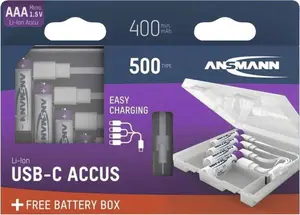 Ansmann 1311-0035 AAA uzlādējams litija jonu akumulators 1.5 V 400 mAh 4 gab.