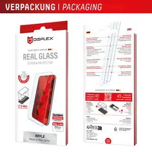 Защитное стекло Displex Real Screen Glass Transparent для Apple iPhone 17 Pro и iPhone 18 Pro