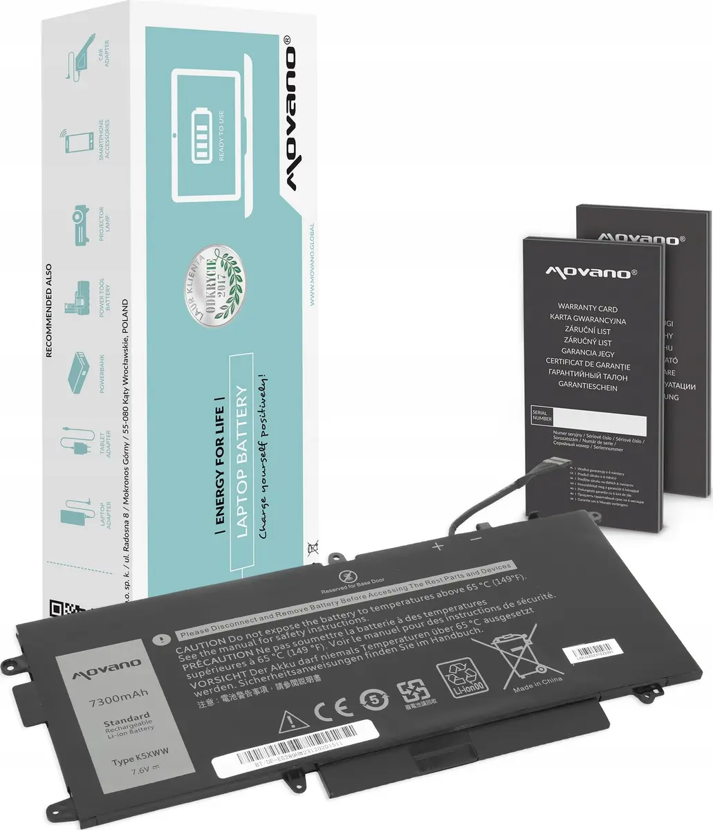 Movano BT/DE-E5289H Battery for Dell Latitude 5289 7390 Photo 6