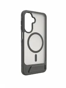 Evelatus Rubber Coated MagSafe With Stand Case for Samsung Galaxy A17 4G / A17 5G Smoke Grey