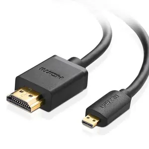 UGREEN 30104 Micro HDMI to HDMI Cable 3 m Gold-Plated Contacts 3D Support PVC Jacket Black