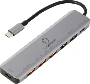 Внутренний USB-C концентратор Renkforce RF-7465828 6+1 порт USB 3.2 Gen 2 10 Гбит/с серый