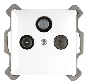 Opal GAPS-1P MOD.BIAŁY End TV-SAT Socket Pearl White