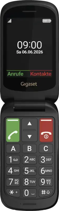 Atveramais telefons senioriem Gigaset GL40 Melns