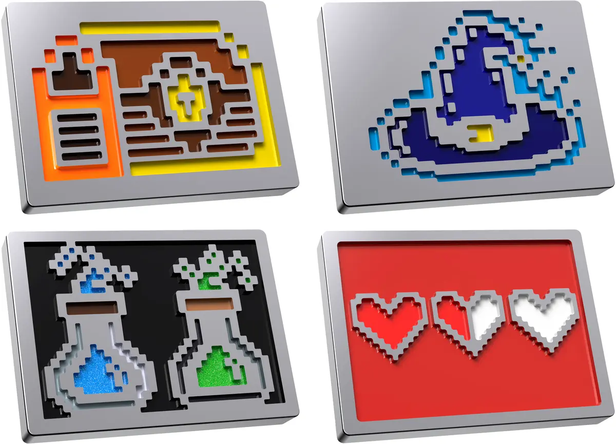 Магнитные значки HyperX 8 Bit Magnetic Badges для клавиатуры Photo 3