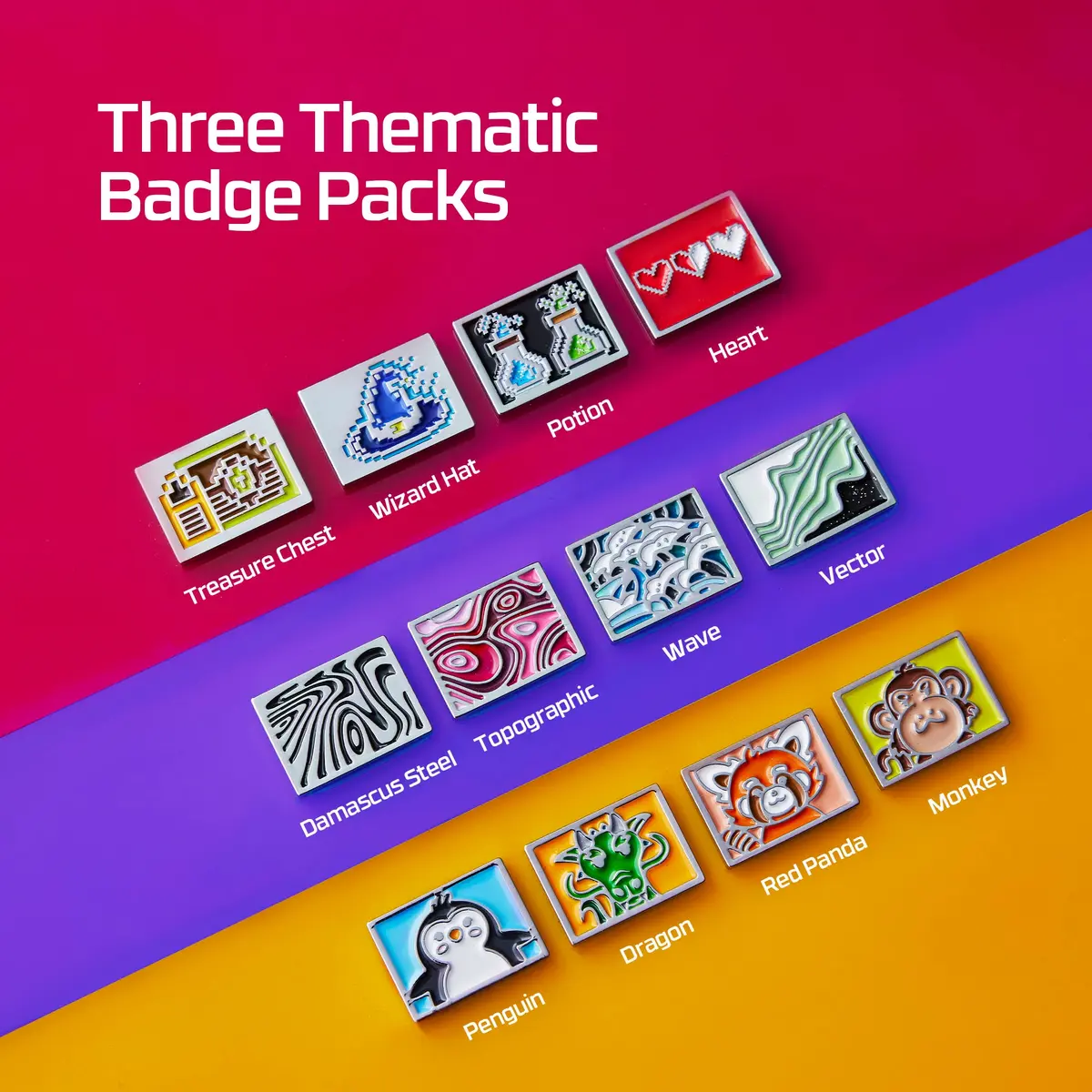 Магнитные значки HyperX 8 Bit Magnetic Badges для клавиатуры Photo 4