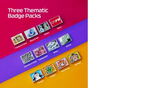 Магнитные значки HyperX 8 Bit Magnetic Badges для клавиатуры Photo 5