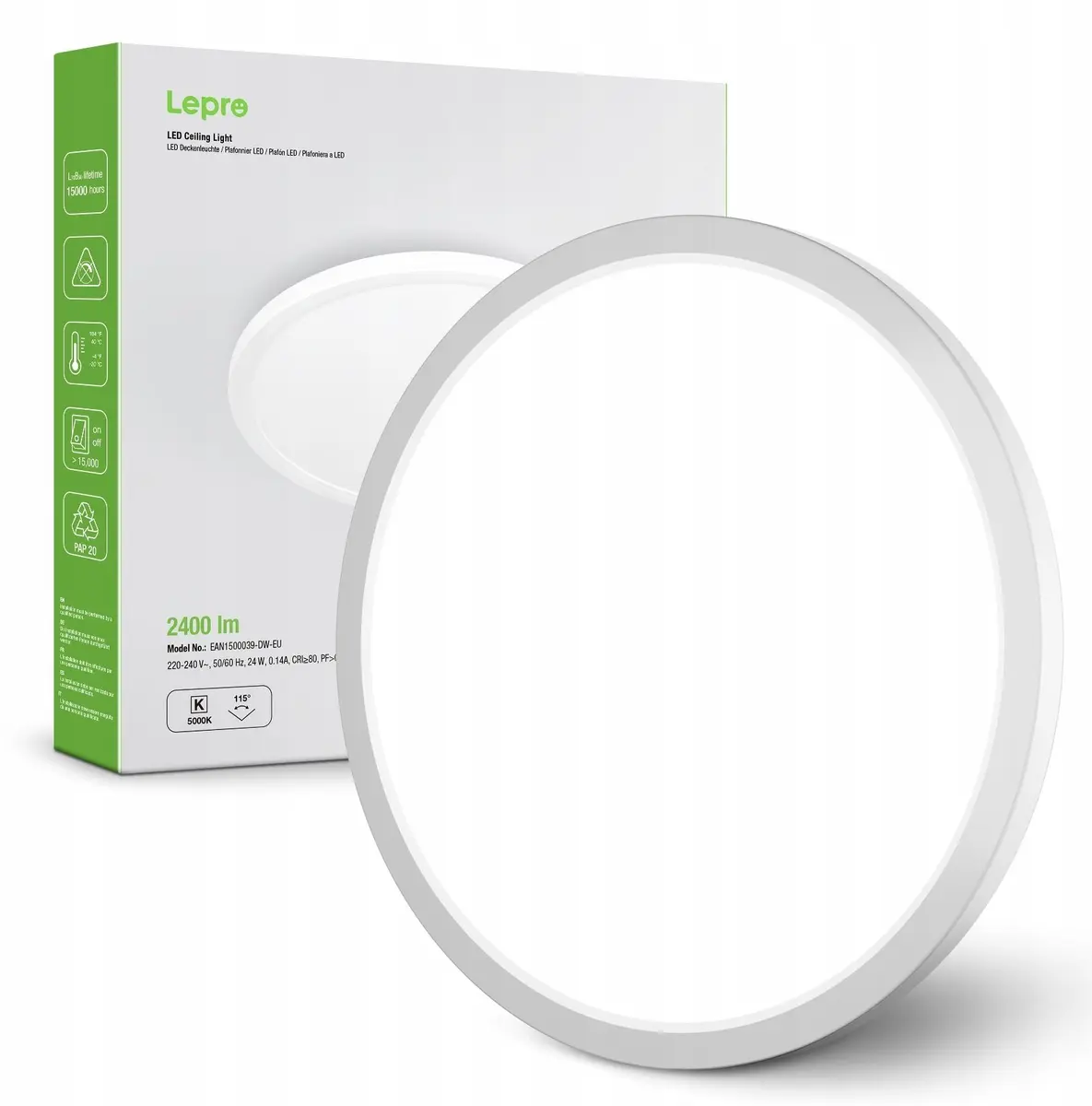 Griestu lampa Belideco LEPRO 24W 2400lm