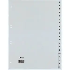 REXEL 25240481 Alphabetic PP Dividers Grey A-Z