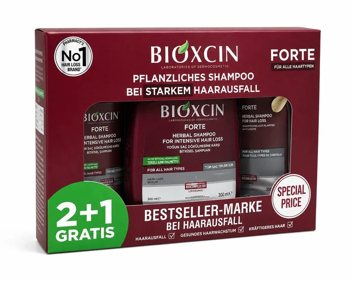 Bioxsine Forte augu šampūnu komplekts 3x300ml