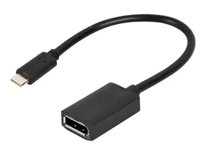 Cablexpert USB Type-C to DisplayPort Adapter Cable 4K 15 cm Black