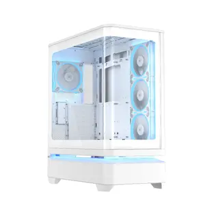 Datora korpuss Asus Prime AP304 TG ARGB White ar rūdītu stiklu un ARGB apgaismojumu