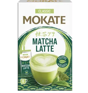 Šķistošais dzēriens MOKATE Latte Matcha Classic 14g 6 gabalas