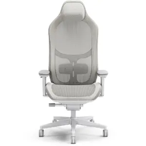 Fractal Design Refine 2 Mesh Light Datoru spēļu krēsls ar polsterētu sēdekli un šūpošanās leņķi līdz 125 grādiem pelēkā krāsā