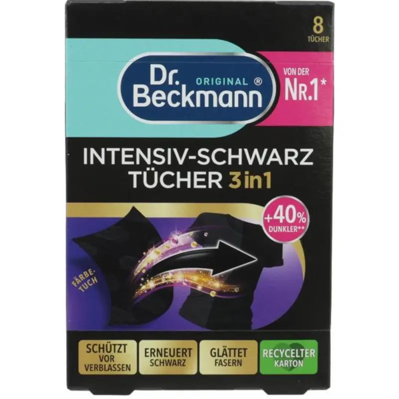 Dr. Beckmann Farb & Faser Refresh 2in1 Black Fabric Sheets Photo 2
