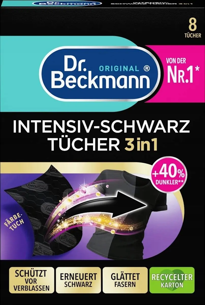 Dr. Beckmann Farb & Faser Refresh 2in1 Black Fabric Sheets Photo 6