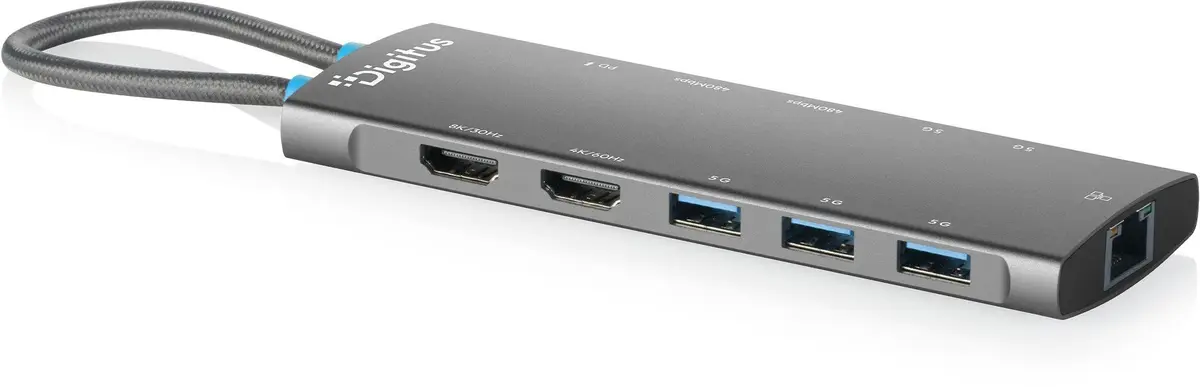 DIGITUS USB-C Dokstacija 11-Portu Photo 14