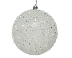 DECORIS Sh.prf bauble w glitter новогоднее елочное украшение с декоративным блестком