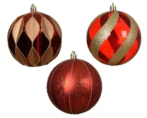 Christmas Tree toy red plastic 10 cm