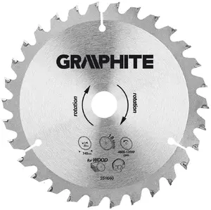 GRAPHITE TCT Saw Blade 140 x 20 mm 18 Teeth