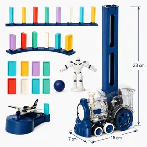 Bounn Domino Train Toy with Airplane Launcher