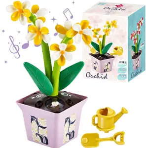 Bounn Interactive Construction Building Blocks Yellow Flower in a Vase