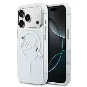 Karl Lagerfeld iPhone 18 Pro Transparent Hardcase with MagSafe and Karl Script Logo