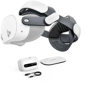 Ремешок на голову BOBOVR M3 Pro+ с аккумулятором 6500 мАч и зарядной станцией для Meta Quest 3 и 3S белый