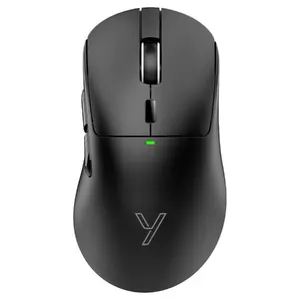 Yenkee YMS3003BK Spēļu pele ar PixArt 3311 optisko sensoru 12000 DPI Bluetooth NearLink bezvadu un noņemamu Paracord vadu melna