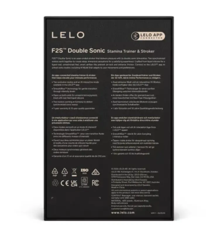 Vīriešu masturbators Lelo F2S Double Sonic Photo 4