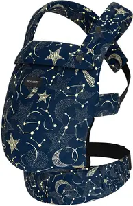 Momcozy Cotton Baby Carrier Starry Night for Newborn to Toddler up to 20 kg with Adjustable Straps, Seat, and Backrest