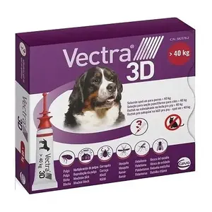 Ceva Vectra 3D Капли от блох и клещей для собак весом более 40 кг 3 пипетки