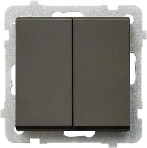 Ospel Sonata Double Staircase Switch Chocolate Metallic Flush-Mounted