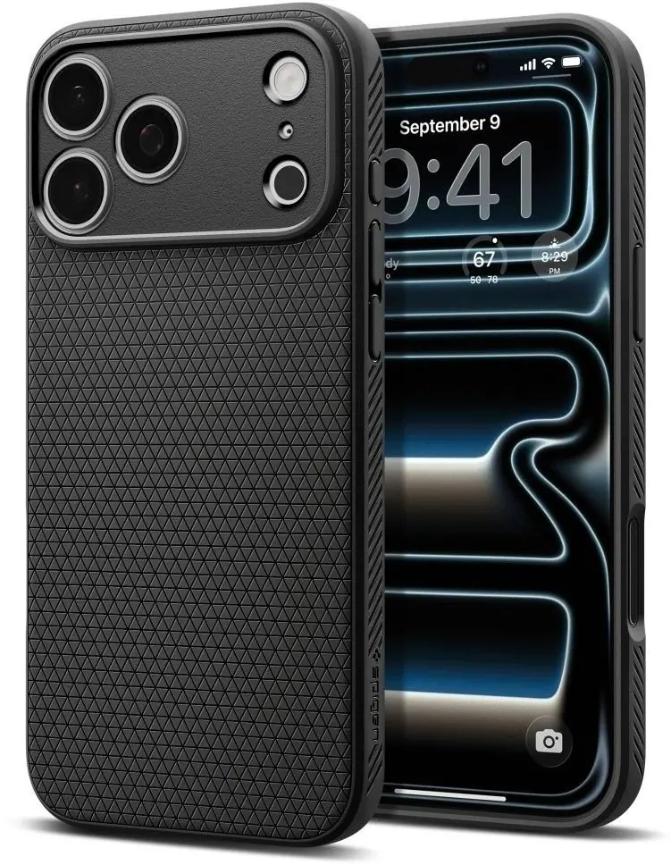 Spigen Liquid Air matēts melns vāciņš