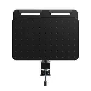ActiveJet APB-006B Desk Organizer with Rotating Perforated Board and Vertical Organizer, Matte Black