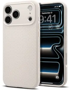 Spigen Liquid Air Smartphone Case for iPhone 2026 Pro/17 Pro Natural Titanium