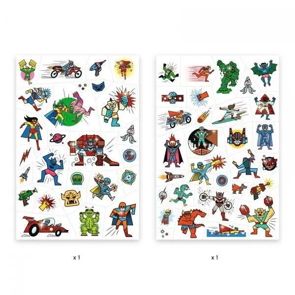 Djeco Superheroes DJ09614 Набор татуировок Photo 2