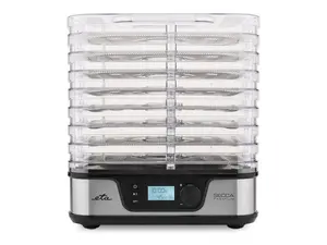 ETA Food dryer | ETA930190000 Secca Premium | Power 380 W | Number of trays 8 | Temperature control | Integrated timer | Silver