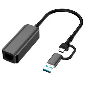 Adapter USB3.0 A/ USB-C - RJ45, 1000Mbps, 0.15m