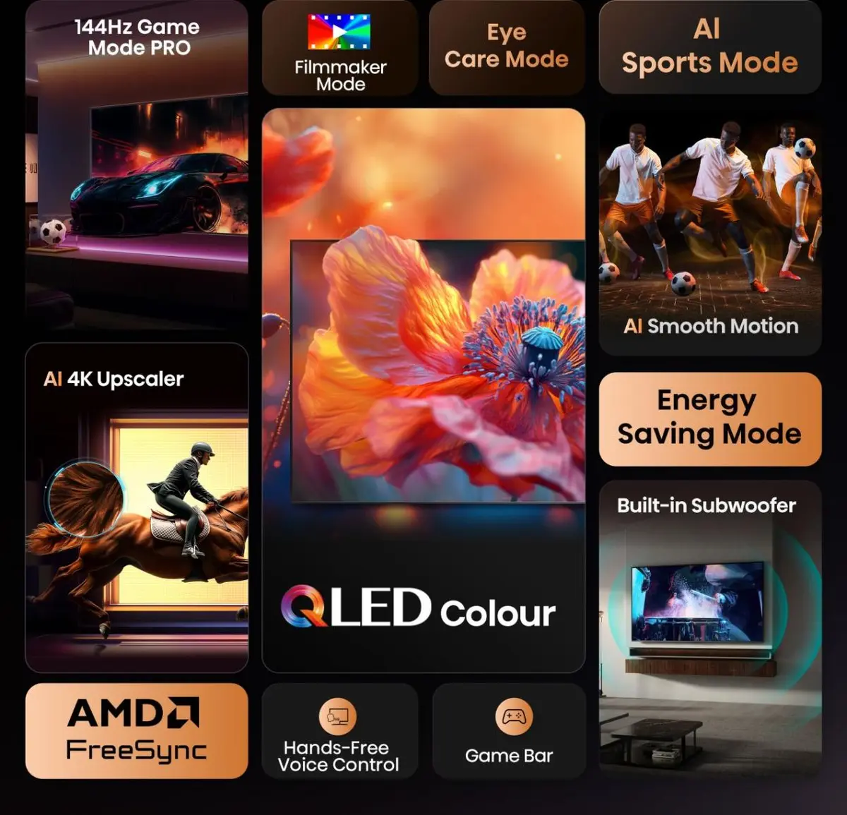Hisense 98E7Q 98" 4K QLED Смарт-телевизор Photo 3