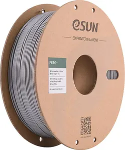 eSun PETG+ 3D Printer Filament 1.75 mm Silver 1 kg Paper Roll