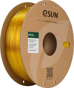 eSun 3D Filament PETG+ 1.75 mm Transparent Yellow 1 kg Paper Spool