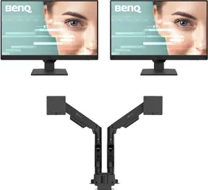 2x BenQ GW2490 Essential Monitor 60,5 cm (23,8") + BenQ Ergo Arm BDH01 (9H.LLSLJ.LBE & 9H.A3CDD.LBW)