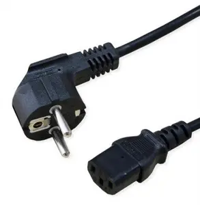 Secomp Strāvas kabelis STANDARD CEE 7/7 uz taisnu IEC savienotāju melns 1,8 m