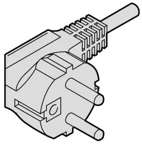Силовой кабель SCHROFF SCHUKO/UTE на IEC C13 2.5 м черный